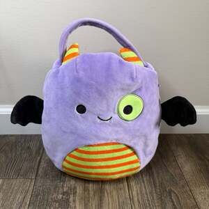 Squishmallows Blaze The Bat Treat Pail Purple Monster Halloween Basket
